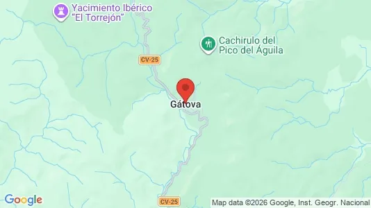 Houses for rent i Gátova - kort over placeringen