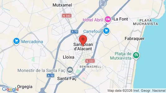 Houses for rent i Sant Joan d'Alacant - kort over placeringen