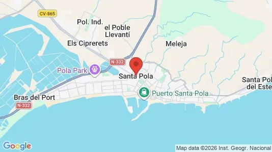 Houses for rent i Santa Pola - kort over placeringen