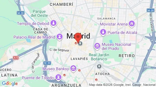 Apartments for rent i Madrid Centro - kort over placeringen