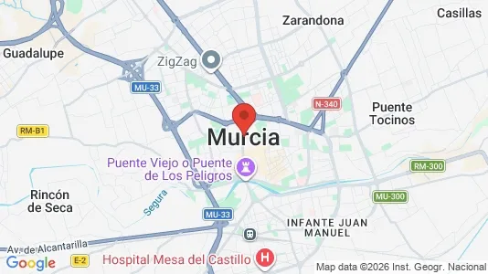 Houses for rent i Murcia - kort over placeringen