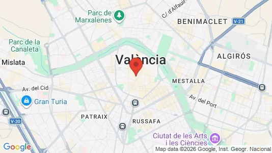 Rooms for rent i Valencia Ciutat Vella - kort over placeringen