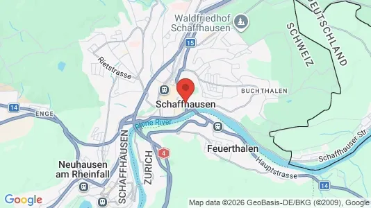 Apartments for rent i Schaffhausen - kort over placeringen