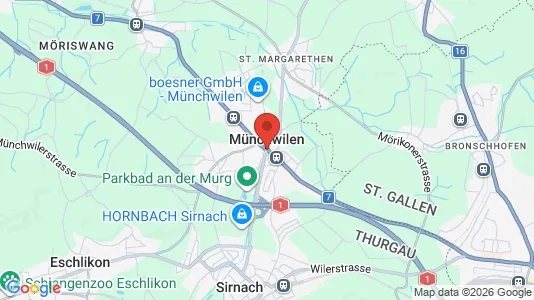 Apartments for rent i Münchwilen - kort over placeringen