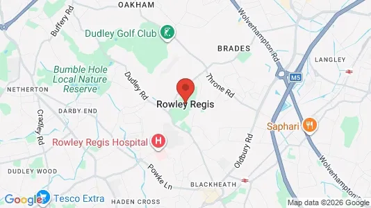 Apartments for rent i Rowley Regis - West Midlands - kort over placeringen