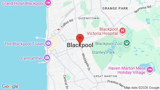 Apartments for rent i Blackpool - Lancashire - kort over placeringen