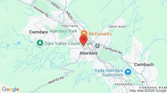 Rooms for rent i Aberdare - Mid Glamorgan - kort over placeringen