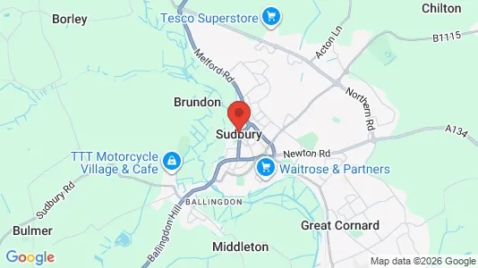 Apartments for rent i Sudbury - Suffolk - kort over placeringen