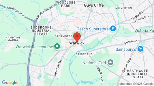 Rooms for rent i Warwick - Warwickshire - kort over placeringen