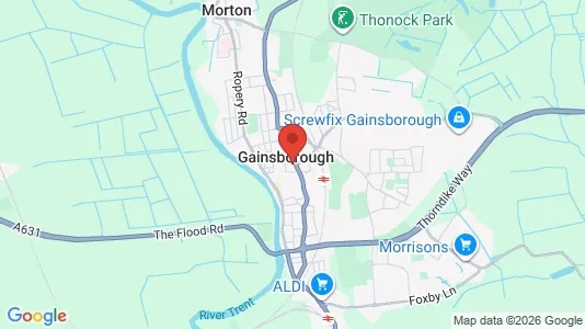 Apartments for rent i Gainsborough - Lincolnshire - kort over placeringen