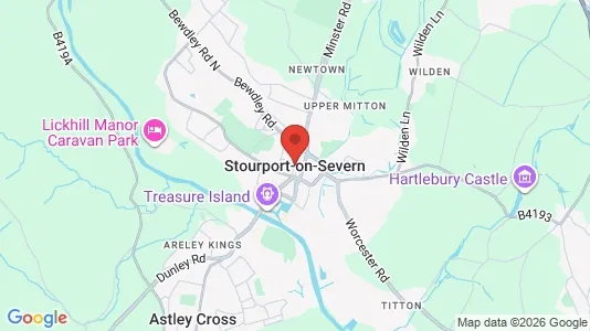 Apartments for rent i Stourport-on-Severn - Worcestershire - kort over placeringen