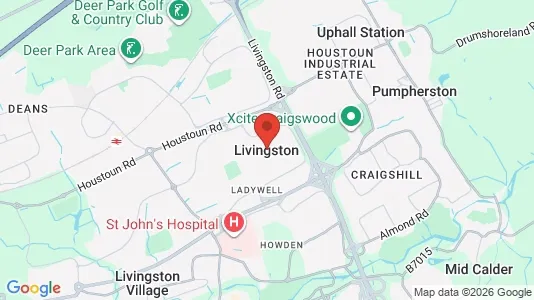 Rooms for rent i Livingston - West Lothian - kort over placeringen