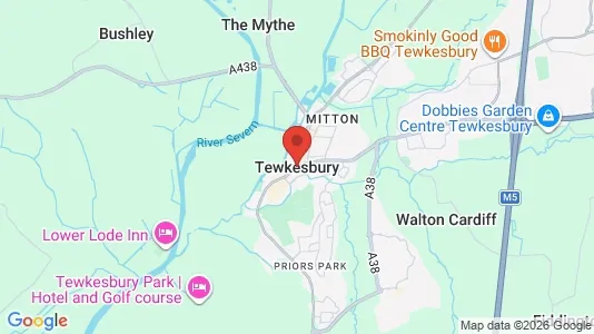 Rooms for rent i Tewkesbury - Gloucestershire - kort over placeringen