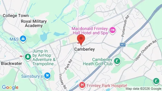 Apartments for rent i Camberley - Surrey - kort over placeringen