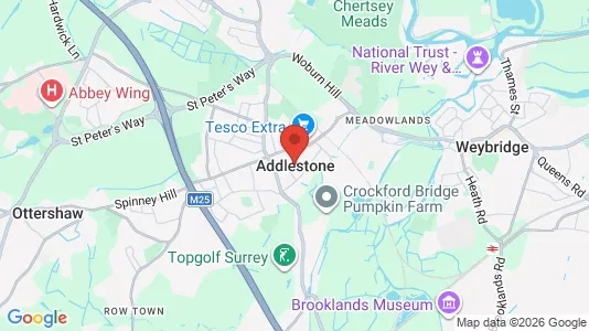 Rooms for rent i Addlestone - Surrey - kort over placeringen