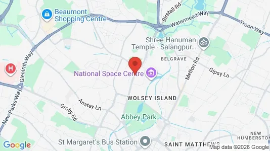 Rooms for rent i Leicester - Leicestershire - kort over placeringen