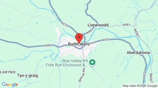 Apartments for rent i Builth Wells - Powys - kort over placeringen