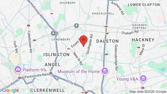 Rooms for rent i London N1 - kort over placeringen