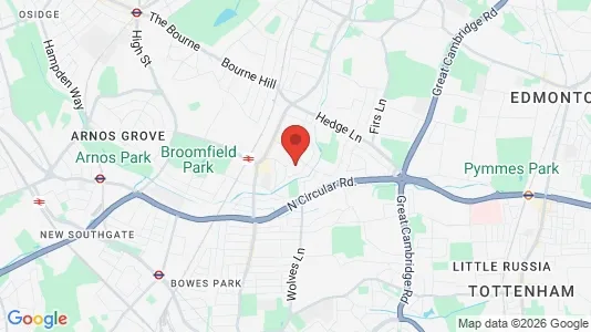 Rooms for rent i London N13 - kort over placeringen