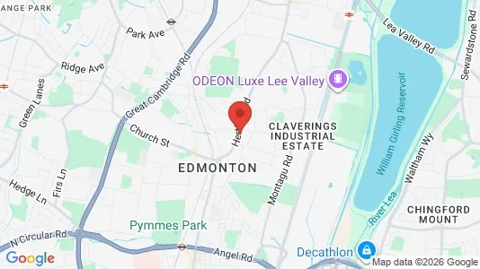 Rooms for rent i London N9 - kort over placeringen