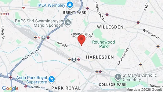 Rooms for rent i London NW10 - kort over placeringen