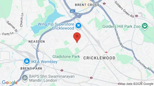Rooms for rent i London NW2 - kort over placeringen
