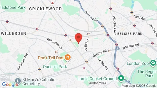Rooms for rent i London NW6 - kort over placeringen