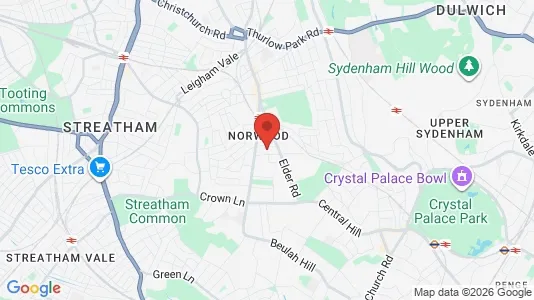 Rooms for rent i London SE27 - kort over placeringen