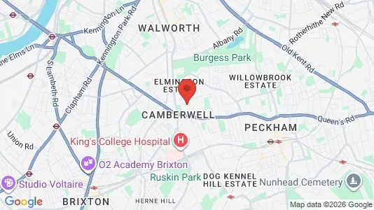 Rooms for rent i London SE5 - kort over placeringen