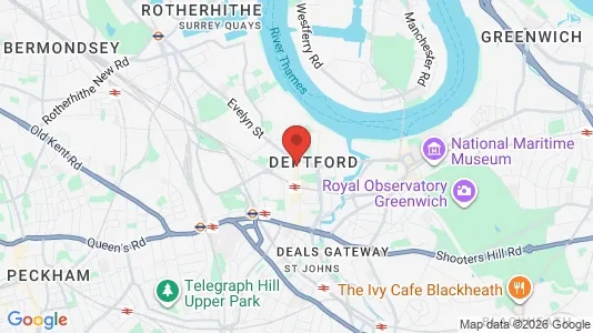 Rooms for rent i London SE8 - kort over placeringen