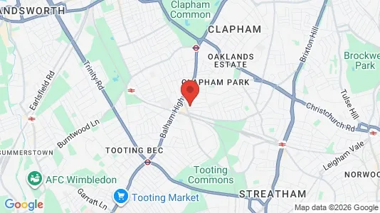 Rooms for rent i London SW12 - kort over placeringen