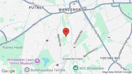 Houses for rent i London SW18 - kort over placeringen