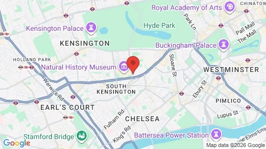 Rooms for rent i London SW7 - kort over placeringen
