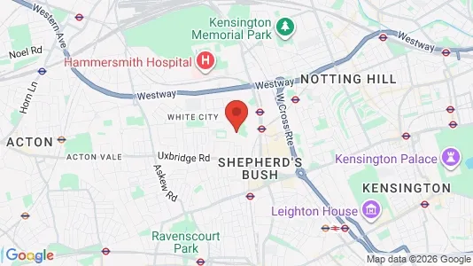 Rooms for rent i London W12 - kort over placeringen