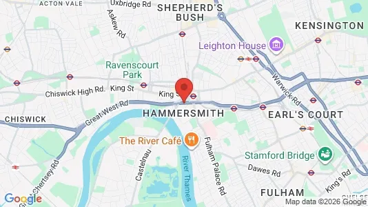 Rooms for rent i London W6 - kort over placeringen