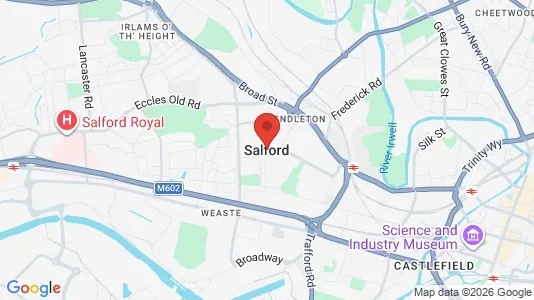 Apartments for rent i Salford - Lancashire - kort over placeringen