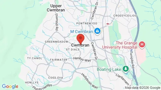 Rooms for rent i Cwmbran - Gwent - kort over placeringen