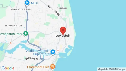 Apartments for rent i Lowestoft - Suffolk - kort over placeringen