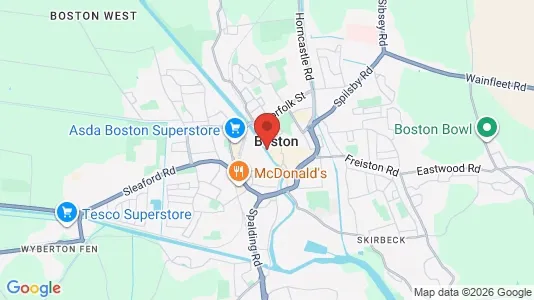 Apartments for rent i Boston - Lincolnshire - kort over placeringen