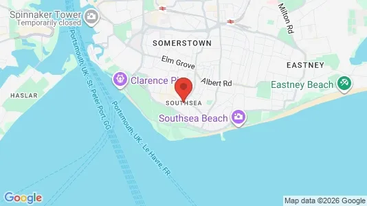 Rooms for rent i Southsea - Hampshire - kort over placeringen