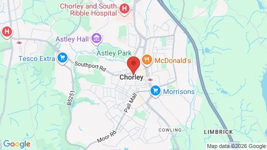 Rooms for rent i Chorley - Lancashire - kort over placeringen