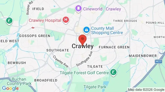 Apartments for rent i Crawley - West Sussex - kort over placeringen