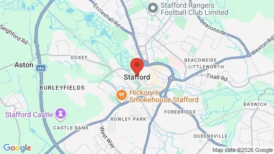 Houses for rent i Stafford - Staffordshire - kort over placeringen