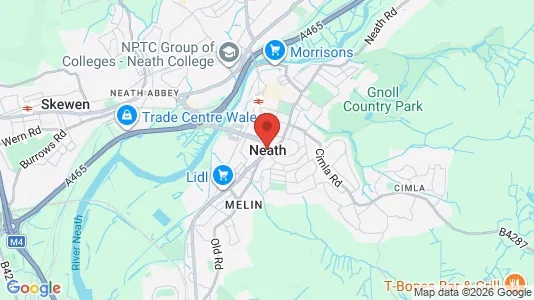 Rooms for rent i Neath - West Glamorgan - kort over placeringen