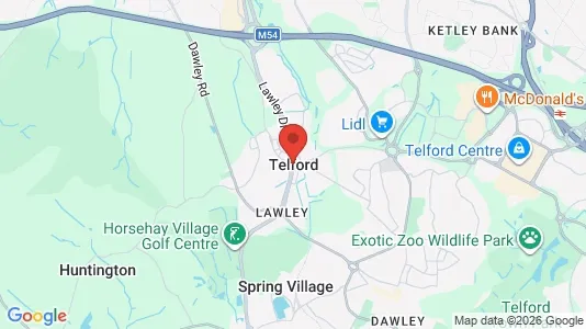 Apartments for rent i Telford - Shropshire - kort over placeringen