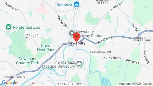 Houses for rent i Dewsbury - West Yorkshire - kort over placeringen