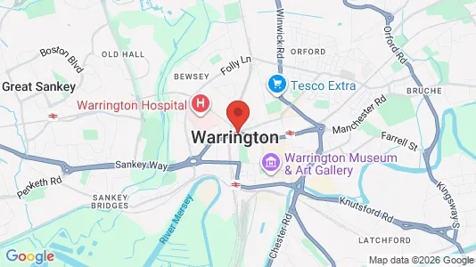 Apartments for rent i Warrington - Cheshire - kort over placeringen