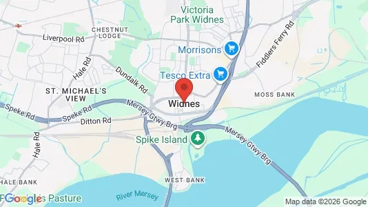 Apartments for rent i Widnes - Cheshire - kort over placeringen